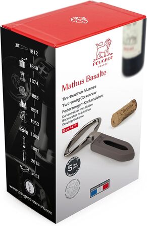 PEUGEOT 200367 Mathus Corkscrew, Steel, 1.5 x 8.9 x 15.6 cm, brown