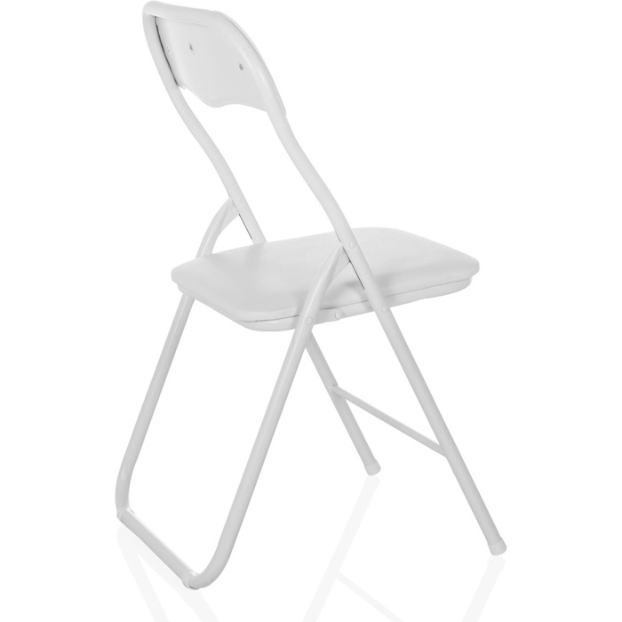 Складний офісний стілець hjh OFFICE 803002 TUDELA, білий, м'який, PVC, до 130 кг