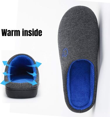 Тапочки Mishansha для дому чоловічі та жіночі зимові, з піною Memory Foam, розмір 36-47, сірі
