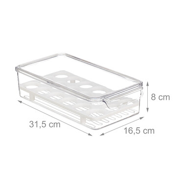 Relaxdays Refrigerator Egg Box for 18 Eggs