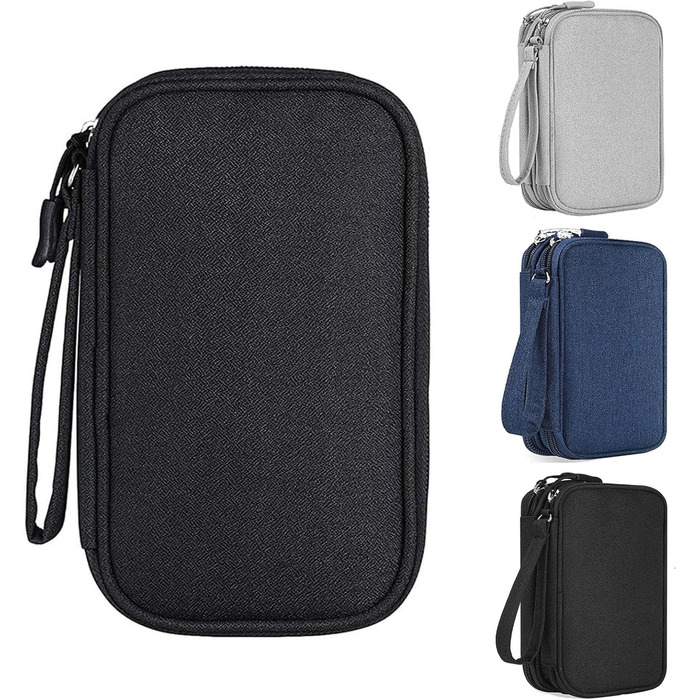 Органайзер для кабелів та аксесуарів для подорожей (чорний)