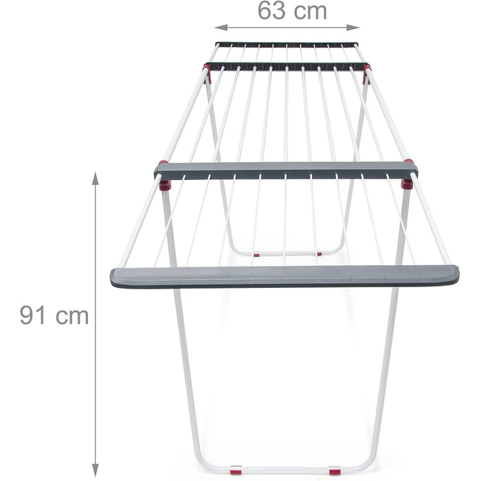 Сушарка для білизни Relaxdays розкладна, залізна, 18.2 м, біла - надійний та міцний сушарка для одягу