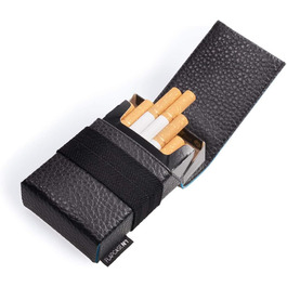 FLAPCASE No. 1 • Brown Club • Designer Cigarette Case, Made in Austria, Vegan Leather Cigarette Box for 19, 20, 21 Cigarette Packs, regular King-Size