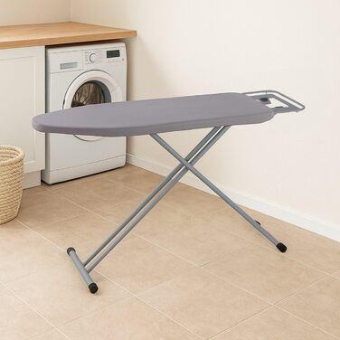 Прасувальна дошка SensaHome – складана, 120x38 см, з підставкою для праски, квітковий принт (світло-сірий)