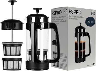 Френч-прес ESPRO P5 для кави та чаю, 532 мл, подвійна мікрофільтрація, нержавіюча сталь, без осаду та гіркоти