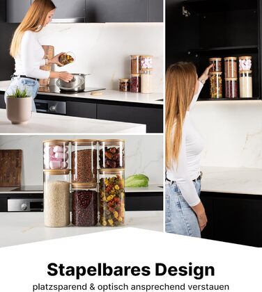 Набір контейнерів для зберігання Deco haus® 2 шт. 1,3 л (з етикетками) - для кави, цукру, борошна, мюслі. Герметичні контейнери для кавових зерен, цукру, борошна та інших продуктів.