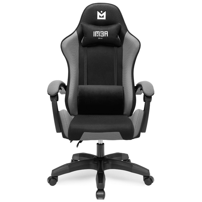 Ігрове крісло IMBA seat Strider, тканина, чорно-сіре