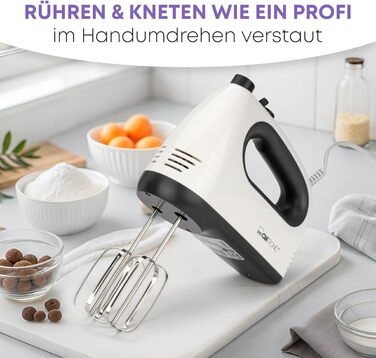 Міксер Clatronic HM 3775: потужний 400 Вт, 5 швидкостей, нержавіюча сталь, для дому