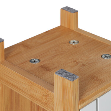 Relaxdays freestanding toilet paper holder, wood-look