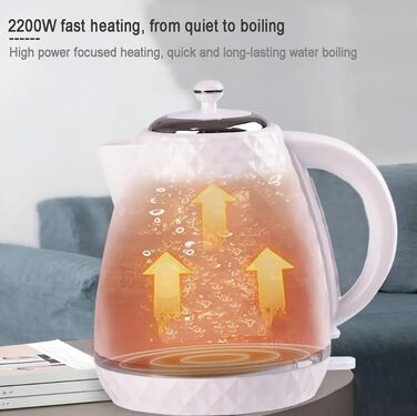 Електричний чайник SOKANY SK-1032, 2200W, 1.7L, з фільтром від накипу, автовимкненням, індикатором рівня води, поворотним підставою, чорний