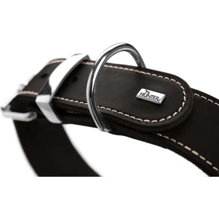 Нашийник для собак HUNTER AALBORG SPECIAL, шкіряний, міцний, комфортний, 35 см (XS-S), колір cognac
