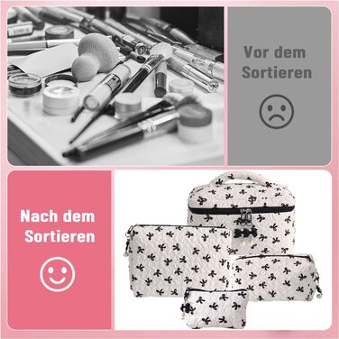 Набір косметичок з квітами для дівчат, дамські культбагелі, степкова косметичка для макіяжу, бавовняний набір культбагелів, косметичка з бантиком, естетичний стиль Clean Girl