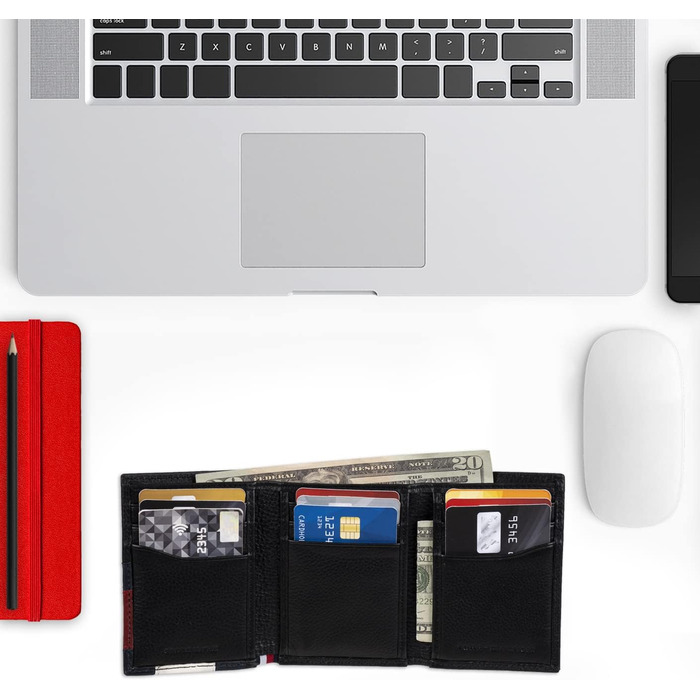 Чоловічий гаманець Tommy Hilfiger чорного кольору з вишитою емблемою та захистом RFID