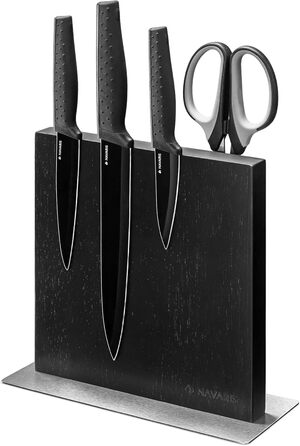 Navaris Double-Sided Magnetic Knife Strip - Magnetic Knife Block, Knife Board, Double-Sided Magnetic Holder - Unmounted Knife Holder