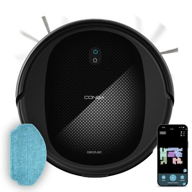 Робот-пилосос Cecotec Conga M20 з гіроскопічною навігацією, 7000 Па, 160 хв роботи, датчики захисту від падіння та щітка для різних поверхонь, керування через додаток