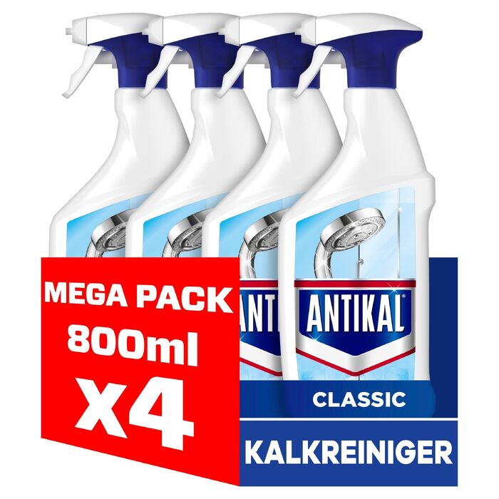 Засіб для видалення вапняного нальоту Antikal Kalkreiniger Classic, набір 4x800 мл