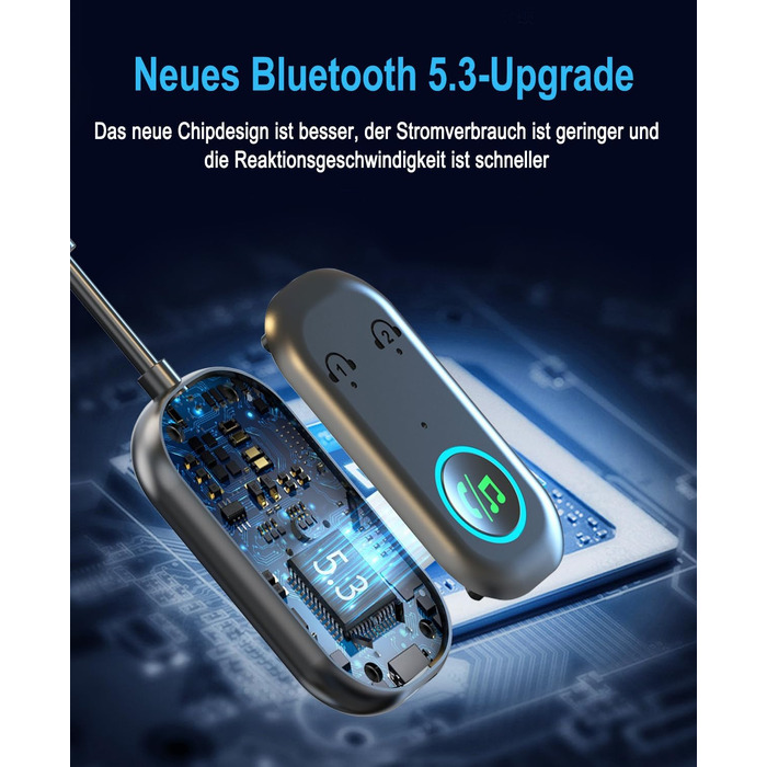 Bluetooth адаптер iKDSAW 2-в-1 (передавач та приймач) 5.3, Aux трансміттер для ТБ, літака, авто, стереосистем та навушників, 3.5 мм Jack