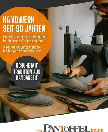 Фетрові домашні тапочки Pantoffelmann: стильні, теплі, дихаючі (36-48)