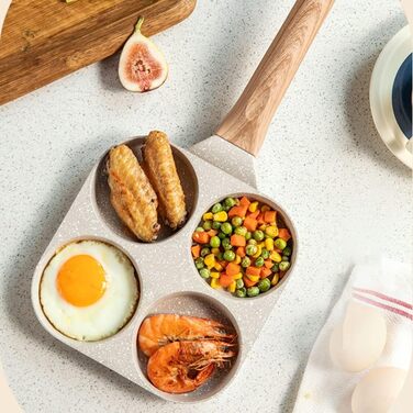 Пательня для млинців та яєць з антипригарним покриттям 4 відділення, для індукції, газу, стейків, гамбургерів