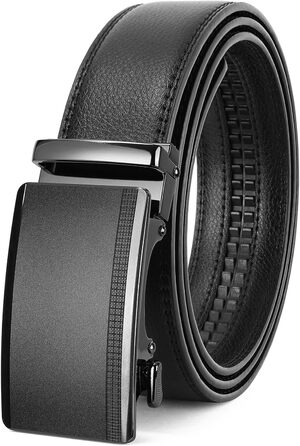 Чоловічий шкіряний ремінь WHIPPY Automatik з пряжкою, ширина 35 мм, чорний матовий, довжина 145 см (підходить для штанів 116-130 см)