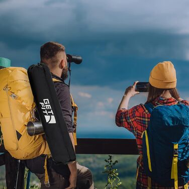 Преміум туристичний стілець Get Fit – розкішний складний стілець для дорослих з кишенею для журналів, тримачем для напоїв та сумкою для перенесення (2 шт., чорний)