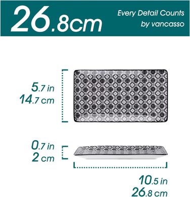 Набір сервірувальних тарілок Vancasso Haruka, 4 шт, порцеляна