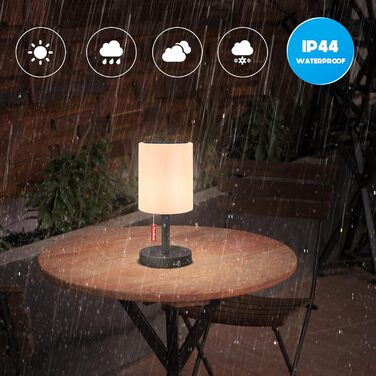 Світлодіодний солярний настільний світильник для вулиці 2-в-1, бездротовий, 8 кольорів, для саду, кемпінгу (Сірий)