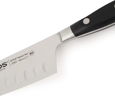 Ніж Arcos Riviera Santoku 180 мм з нержавіючої сталі з ручкою з POM - чорний