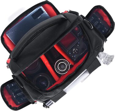 Сумка для камери FOSOTO велика, на плече, сумісна з Nikon d5600 d3500 D3200 D3300, Canon, Sony, водонепроникна