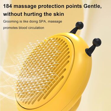 Бурштянна щітка для собак та котів: видаляє підшерсток, розплутує шерсть, масажує