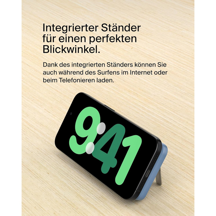 Belkin BoostCharge Pro Powerbank 10000mAh з Qi2 та MagSafe, з вбудованим підсвітником, для iPhone 17, iPhone Air, iPhone 16, 15, 14, Pixel та інших – (5K, Blue)