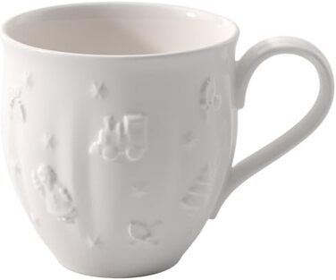 Villeroy & Boch - Toy's Delight Royal Classic Mug with Handle, Large Cup with Relief Pattern, Premium Porcelain, 0.5 L, White, 1 Piece (1-Pack)