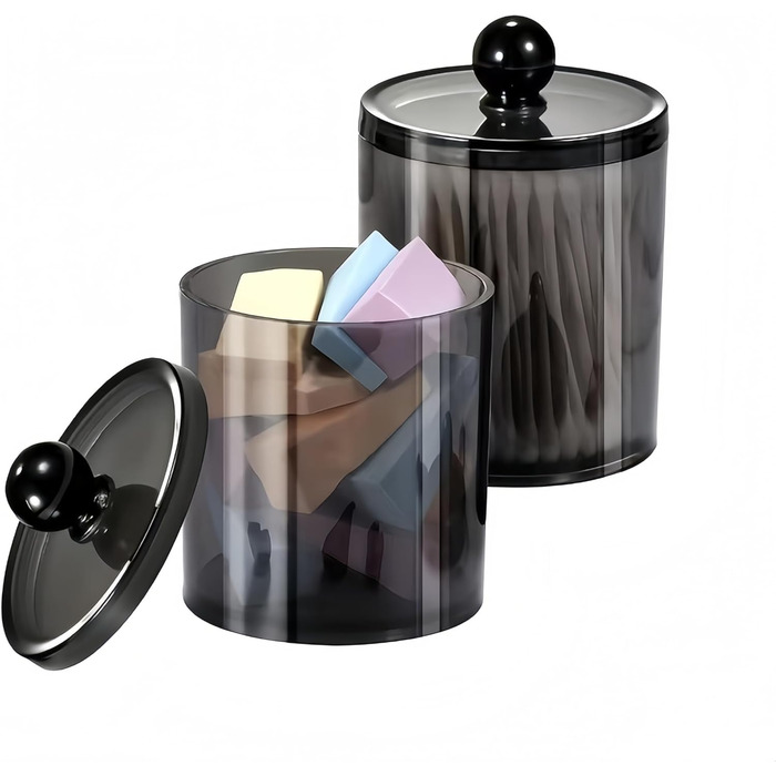 Організатор для ватних дисків та паличок PUTOAHAO (3 шт.) - Чорний