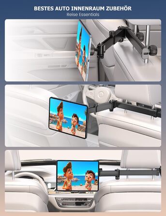 Автотримач для планшета OHLPRO: магнітний, регульований (48см), універсальний для iPad, смартфонів, Switch. З металевими кільцями