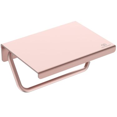 Тримач для туалетного паперу Ideal Standard Alu+ з кришкою, з переробленого алюмінію, приховане кріплення, колір Рожевий (150x114x95 мм)