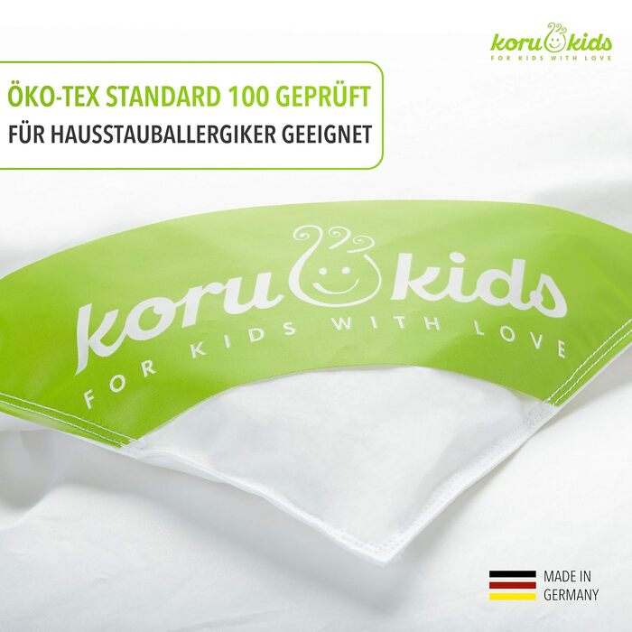 Дитяча ковдра Koru Kids® 80x80 см, пухова, антиалергенна, 150 г наповнювача