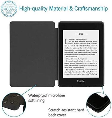Чохол MOKASE для Kindle Paperwhite 10 (2018) Orange, тканина, з авто-вимкненням, PQ94WIF