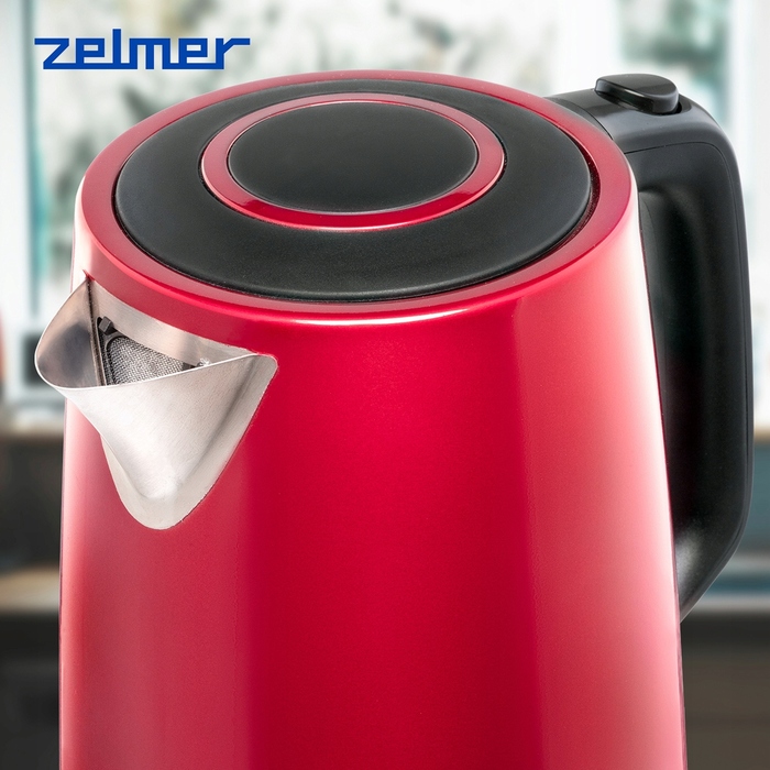 Електричний чайник Zelmer ZCK7921R, 2200 Вт, 1,7 л, червоний