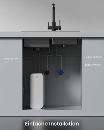 Кран кухонний APPASO 3-в-1 чорного кольору, з трьома виходами, для фільтрації води, поворотний на 360°, з двома важелями, з нержавіючої сталі