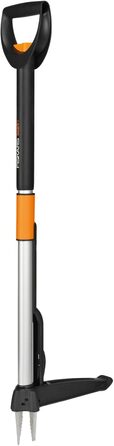 Телескопічний видаляч бур'янів Fiskars Smart-Fit 1-1,19 м, нержавіюча сталь, пластиковий руків'я, чорний/помаранчевий, 1020125