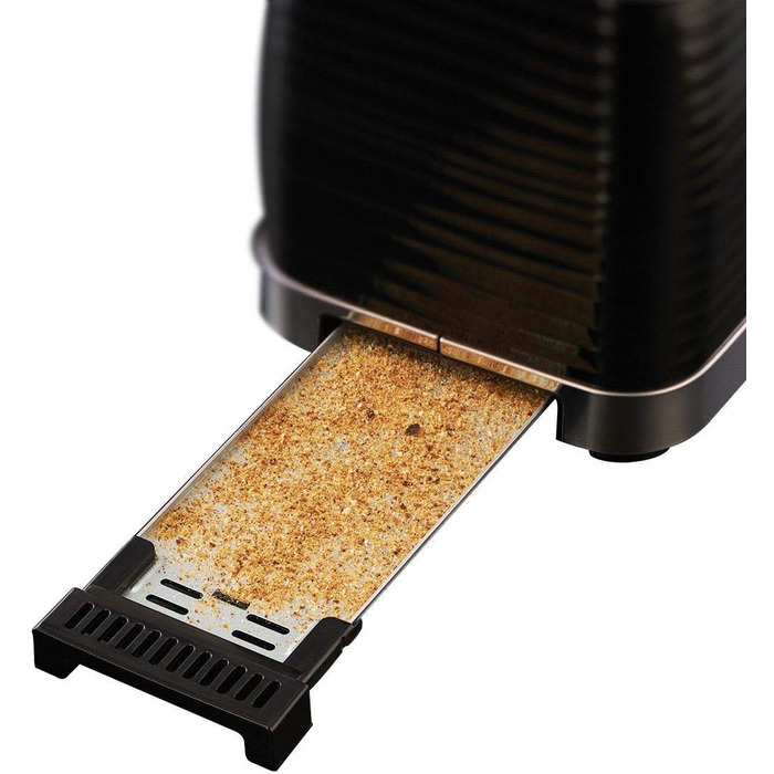 Тостер Russell Hobbs Inspire High Gloss 24371, чорний, 2 слоти