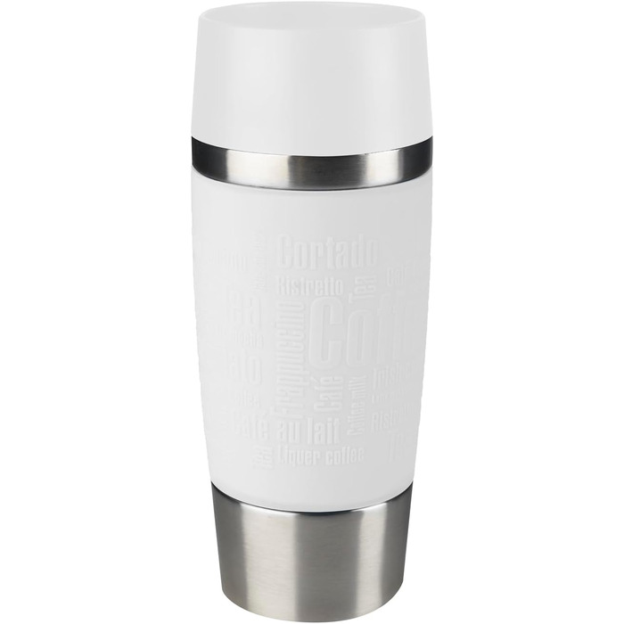 Термокружка Emsa Travel Mug Classic, 360 мл, з Quick-Press клапаном, 360° відкриття, для кави з собою, білий, лімітована серія
