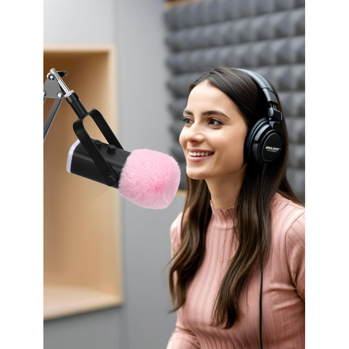 Кріплення для мікрофона Blue Yeti з поп-фільтром - Blue Yeti X, приховане кабельне підключення, кріплення-підставка Blue Yeti, для студії, подкастів, стрімінгу, YOUSHARES (вітрозахист, рожевий)