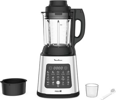 Moulinex PerfectMix Cook, Stand Mixer with 10 automatic programs, 1400 W, prepares hot and cold recipes, electric mixer with touchscreen, easy to clean, 2 l capacity, LM83SD