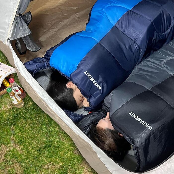 Сплячий мішок Outdoor для дорослих, зимовий, машинного прання, водонепроникний, 3-4 сезони, з компресійним мішком, для кемпінгу, походів, подорожей, 0°C, комфортний, рожевий
