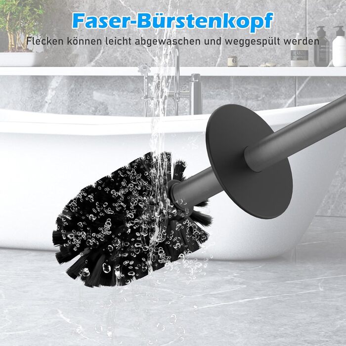 Набір для чищення унітазу з нержавіючої сталі 304, комплект з 2 насадками (круглі сірі)