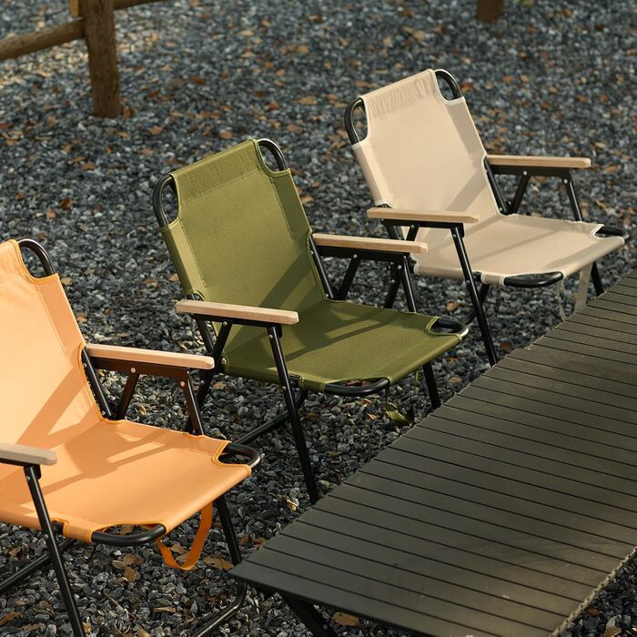 Кемпінговий стілець складний, камуфляжний, 225 кг, Oxford тканина - для саду, пікніка, подорожей