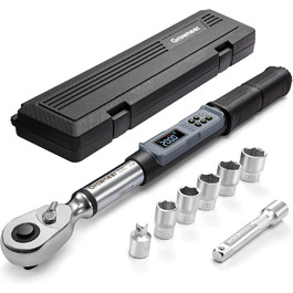 Цифровий шуруповерт з моментом, 2.66-53.1 in-lbs/ 1/4'' Drive, з моментом, для електриків з сигналом та LED-дисплеєм, 27 в 1 (10-200 Нм)