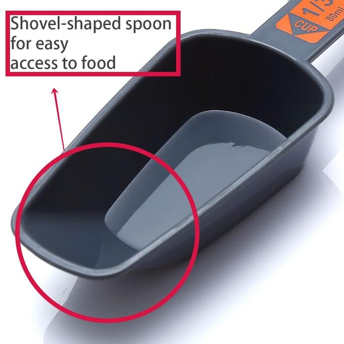 WAAZI 4-Piece Measuring Spoon Set for Baking and Cooking - 1/4 Cup to 1 Cup - PP Plastic Measuring Spoons Kitchen Tool Measuring Cup Set