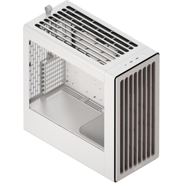 Корпус ПК HAVN Midi-Tower з 3 вентиляторами, Top Airflow, Tempered Glass (білий)
